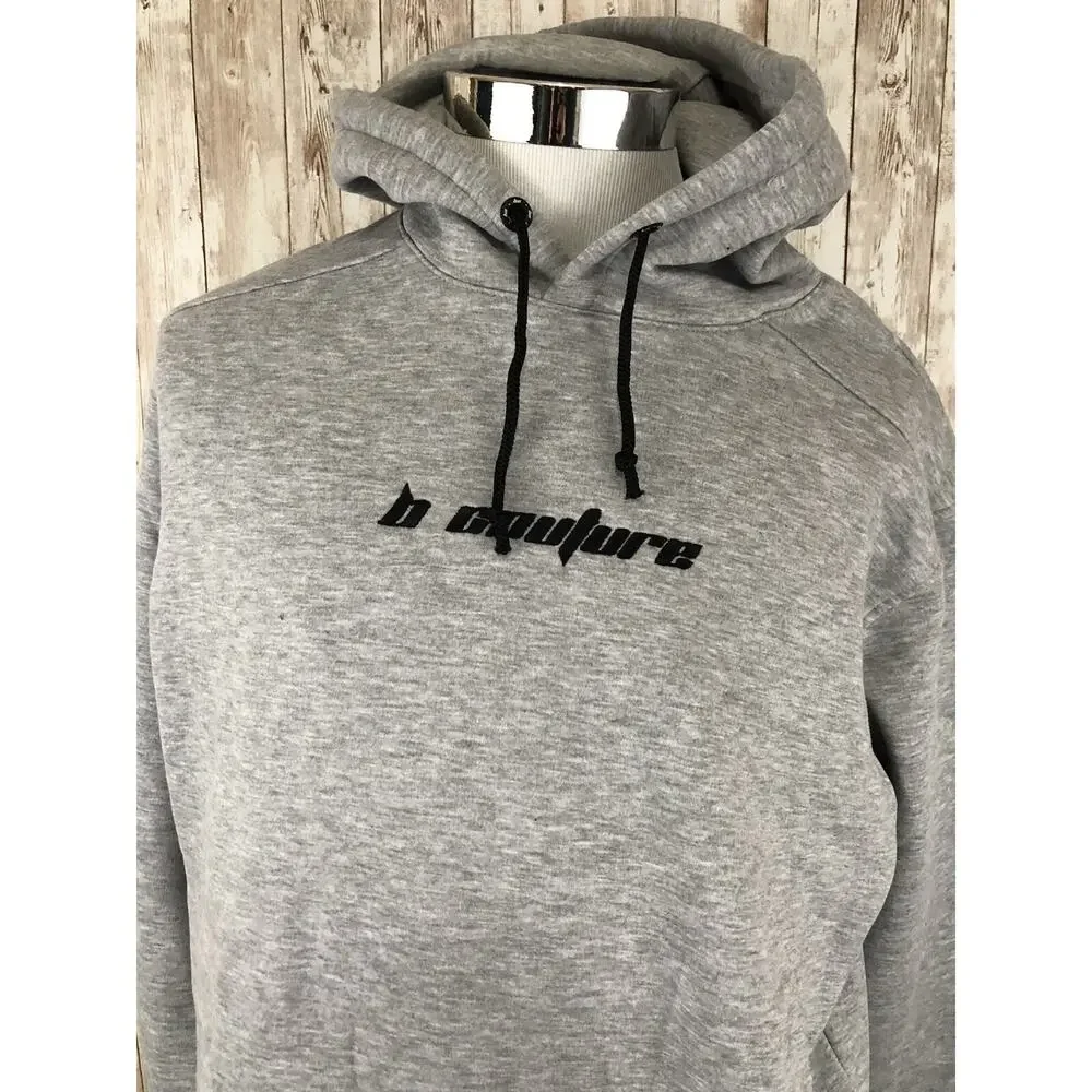 B Couture London Hoodie Mens Extra Large Sweatshirt England Gray N121